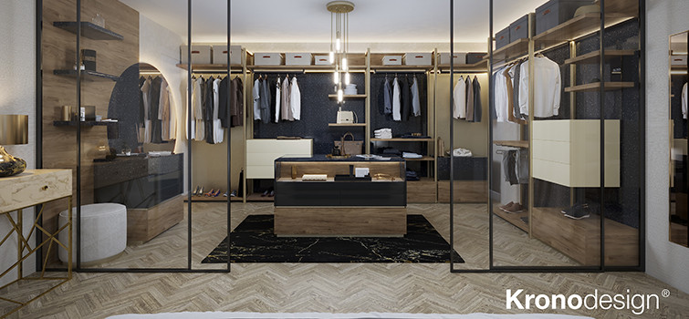 Glam chic šatník – Kronodesign inspirace