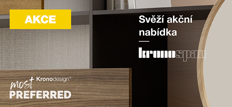 Desítka oblíbených dekorů od Kronospan nyní za skvělé akční ceny