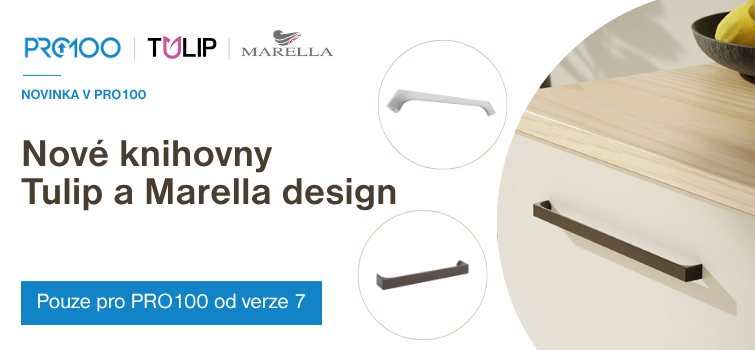 Novinky v knihovnách PRO100 – Tulip a Marella design