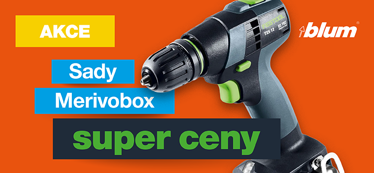 Výhodná sada Blum Merivobox + aku šroubovák Festool – teď nebo nikdy!