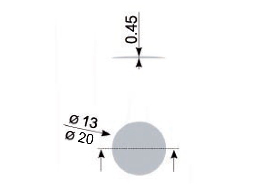 IF Krytka nalepovací 13mm 20ks 11164plr2 bílá