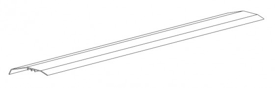 TERNO Star krycí profil vnější 2126 1,5m plast šedá