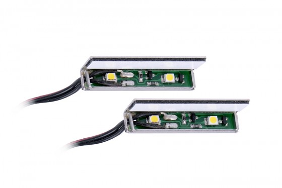 LED svítidlo pro skleněné police - 2 ks + napájecí zdroj bílá