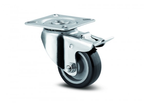 TENTE kolečko otočné 1475 brzda měkčený běhoun průměr 50mm