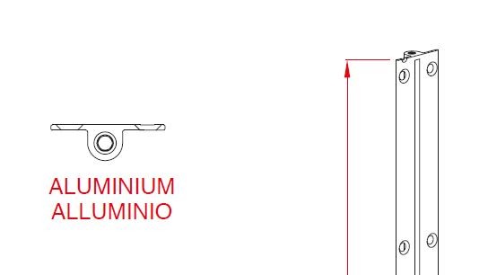 TERNO výztuha posuvných dveří 2500mm art. B.1132.8.1