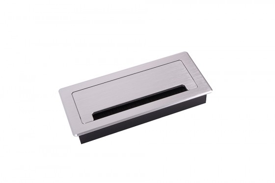 STRONG průchodka s tlumením ALU 200x90x28mm broušený hliník