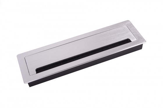 STRONG průchodka s tlumením ALU 300x90x28mm broušený hliník