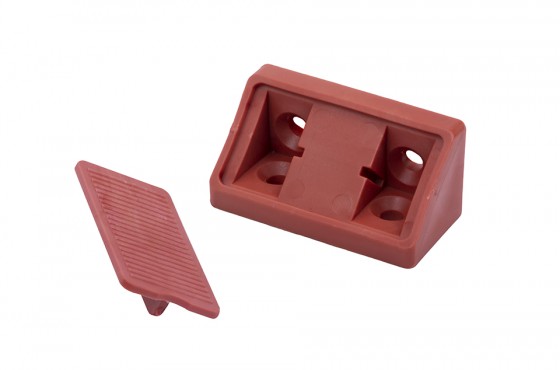 Úhelník spojovací plastový dvojitý 42mm paprika tropik