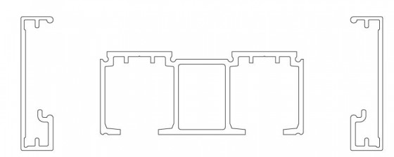 TERNO Universal sada vedení pro 2 dveře 3000mm tmavě hnědá