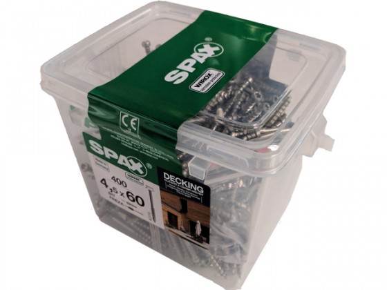 SPAX vrut 4,5x60mm terasový cylindrická hlava TXS W C stříbrný