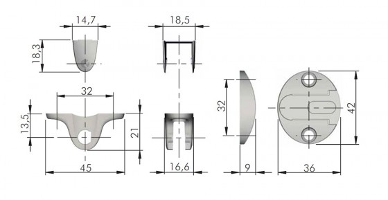 IF Kraby úchyty na korpus a dveře