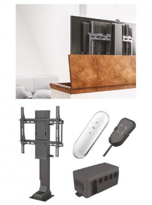 Zdvih na televizi elektrický, zdvih 1000 mm, výška 860 - 1860 mm, černý