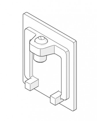 HAWA 25332 Junior 120 boční krytka horního vedení matný chrom
