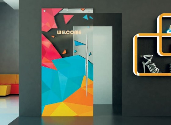 TERNO Magic2/1800/V/12 sada kování pro skleněné dveře 80kg stříbrná elox