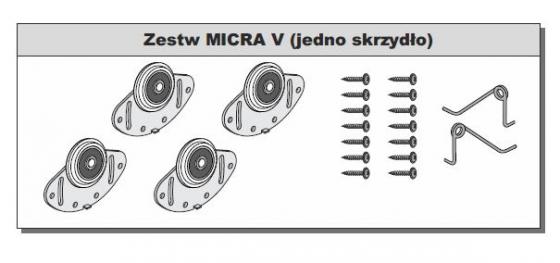 SEVROLL 10224 Micra V sada kování pro 1 křídlo