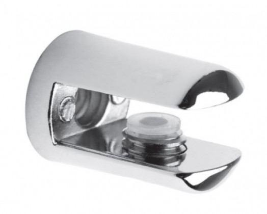 Policová podpěra na sklo Danina satin chrom