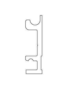 TERNO horní příchytová lišta alu surová 3m 1720/G