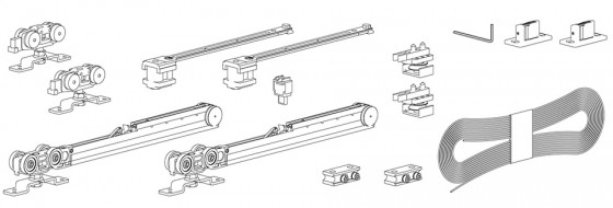 TERNO Classic synchro sada k interiérovému kování 2x tlumič 80kg