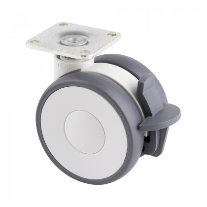 TENTE kolečko Linea 65mm s brzdou 70kg světle šedá