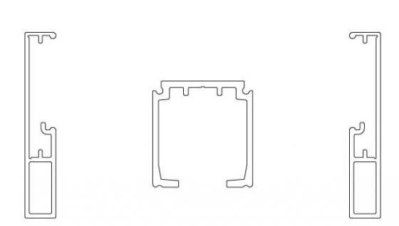TERNO Universal sada vedení pro 1 dveře 2400mm stříbrná