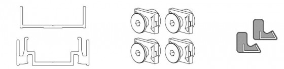 TERNO Universal uzavírací boční rám 3000mm stříbrná