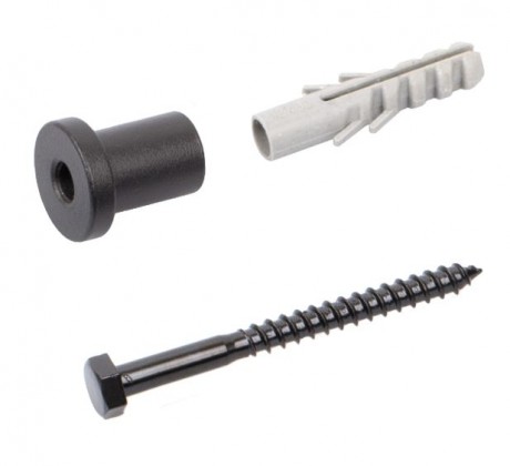 StrongLine Barnio spojovací materiál na stěnu černá mat