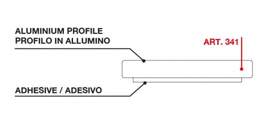 TERNO Magic2 alu podlahový profil 341 3600 mm, stříbrný