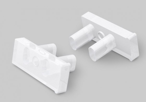 StrongLumio koncovky k profilu Slash8, mléčná (pár)