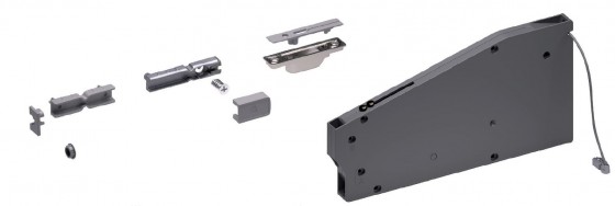 IF výklop KIARO, spodní, tlumený, Gunmetal