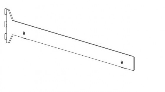 VERTIKO držák police 500mm tmavě hnědá