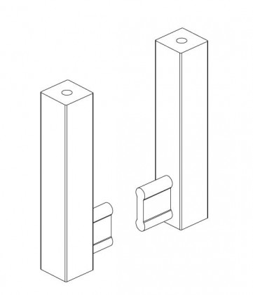 VERTIKO držák šatní tyče tmavě hnědá