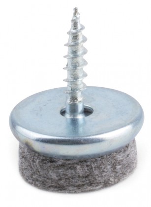 STRONG kluzák na vrut s plstí průměr 18mm šedá