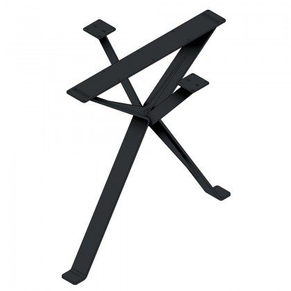 MILADESIGN EX 72080P zkosená stolová podnož středová stříbrná 720mm