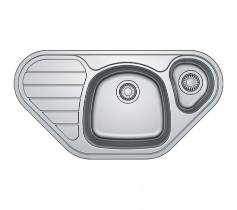 FRANKE Dřez SKX 651 E 960x500mm rohový nerez