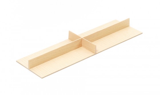 KES 009205 LiniQ příborník kříž 137x472mm světlý dub