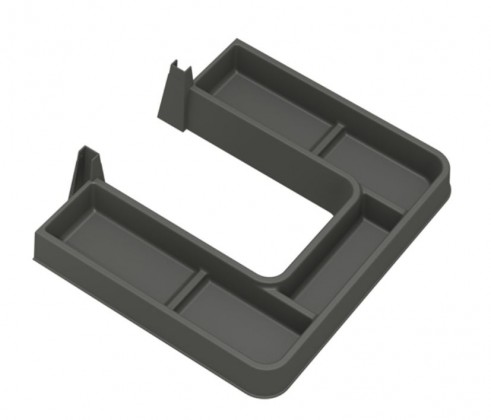 GOLLINUCCI Ochranný límec sifonu pod umyvadlo s přihrádkami 350mm antracit