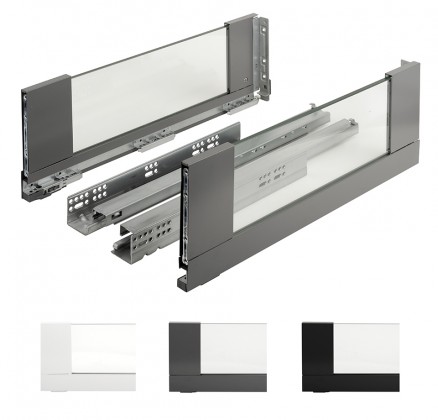 StrongMax 16 185/450mm 40kg, prosklené bočnice, tmavě šedá