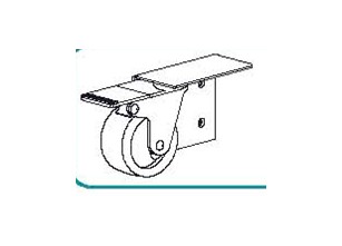 TERNO vozík s brzdou vlevo art. 306/S chrom