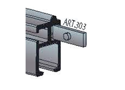 TERNO brzda k postelovému kování art. 303 šedá