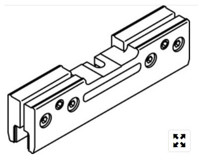 HAWA 053.3161.071 Eku Porta Glas posuvné interiérové kování držák skla