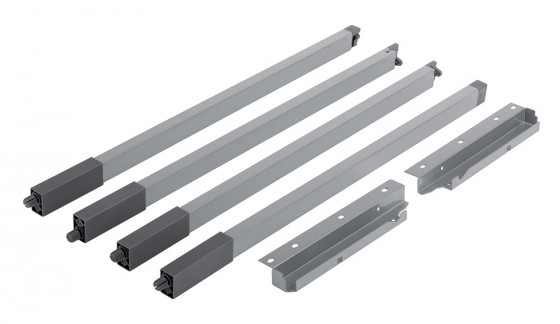 StrongBox sada dvou párů hranatých relingů H204/350mm barva titan