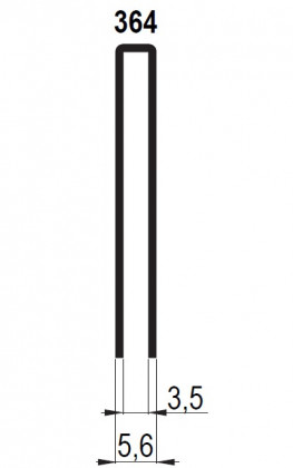 Spona 364/35mm typ 90 zinek, 4400 ks