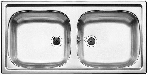 BLANCO 500372 Dřez Top EZ 8x4 bez excentru nerez přírodní lesklá