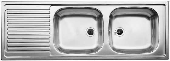 BLANCO 500374 Dřez Top EZS 12x4-2 bez excentru nerez přírodní lesklá