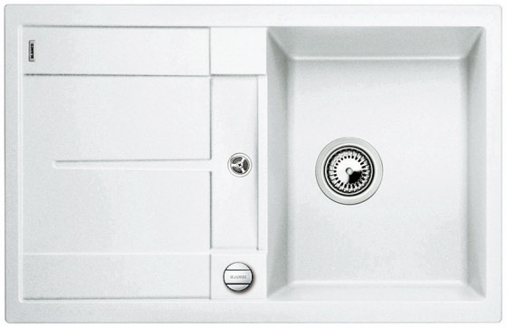 BLANCO 513028 Dřez Metra 45 S s excentrem Silgranit PuraDur bílá