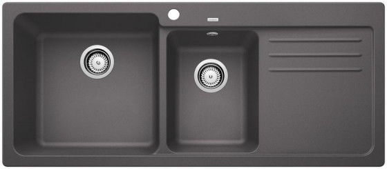 BLANCO 519655 Dřez Naya 8 S bez excentru Silgranit dřez vlevo šedá skála