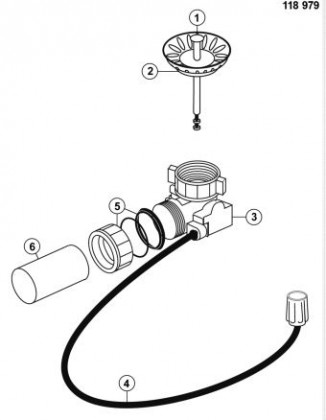 BLANCO 118979 Příslušenství excentrické ovládání výpusti