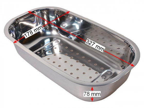 BLANCO 208195 Příslušenství miska děrovaná pro Median 45-8,Dana,Lantos 6 nerez