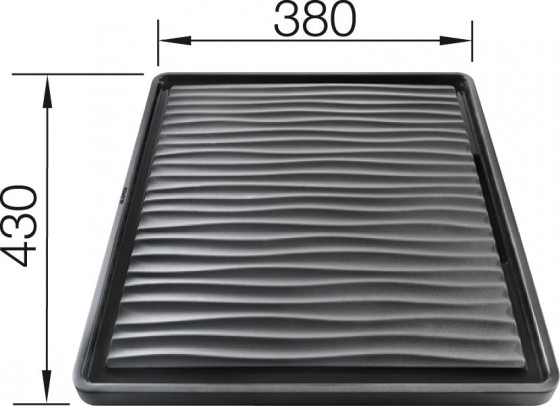 BLANCO 230734 Příslušenství odkapová deska vlnitá pro dřezy pod desku černá/šedá