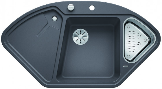 BLANCO 523657 Dřez Delta II InFino s excentrem Silgranit PuraDur šedá skála